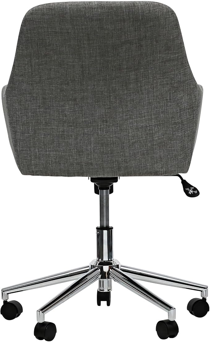 Workspace by Alera Mid-Century Task Chair, Supports Up to 275 lb, 18.9" to 22.24" Seat Height, Gray Seat, Gray Back