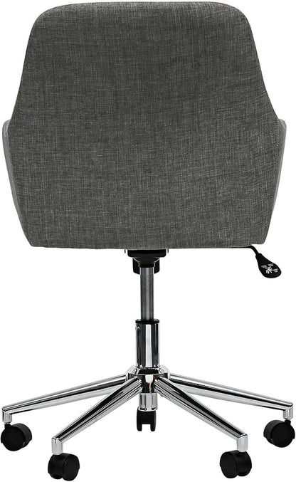 Workspace by Alera Mid-Century Task Chair, Supports Up to 275 lb, 18.9" to 22.24" Seat Height, Gray Seat, Gray Back
