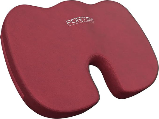FORTEM Seat Cushion, Office Chair Cushion, Memory Foam Car Seat Cushions, Sciatica Coccyx Tailbone Pain Relief, Chair Cushions for Back Support, Sitting Pad for Gaming, Washable Cover, Non Slip, XL