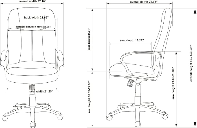 Lorell Chadwick Executive Leather Black High-Back Chair