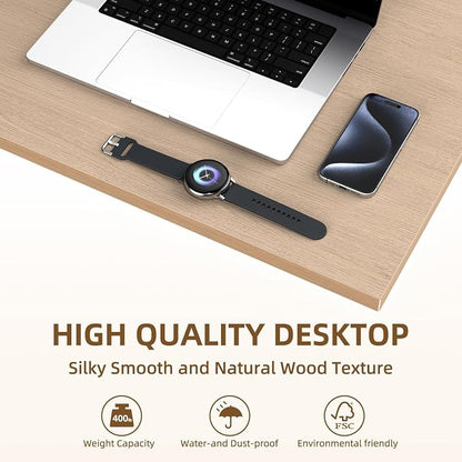Universal Solid One-Piece Wood Table Top, 48"x24"x1" Workbench Top - Rectangular Particle Board for Standing Desk, Home Office Desk Countertop DlY, Washer Dryer, Coffee, Bar Tabletop