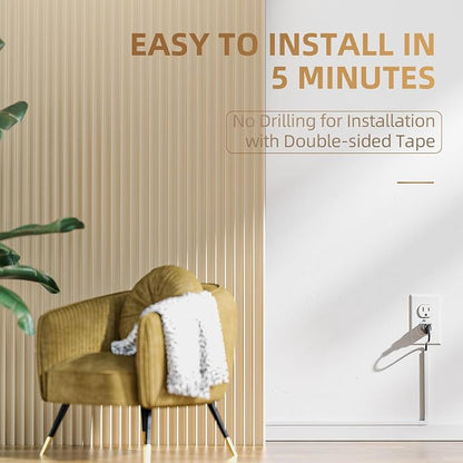 Delamu Cord Hider, Cord Covers for Wires on Wall, One-Cord Cable Hider, Self-Adhesive Wire Hiders Wire Covers for TV Cords on Wall, Easy Mount Cable Cover Management Kit, 6X W0.59 H0.4in, White