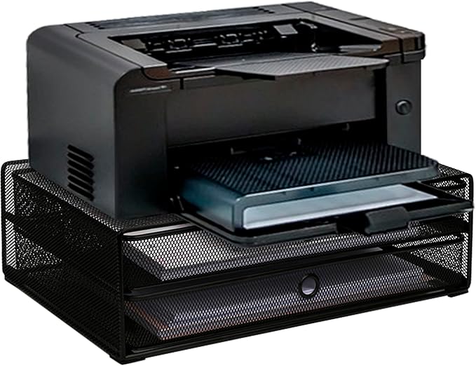 Exerz Monitor Display Stand with Drawers - Desk Organizer with Computer Monitor Stand Riser - Max 15kgs