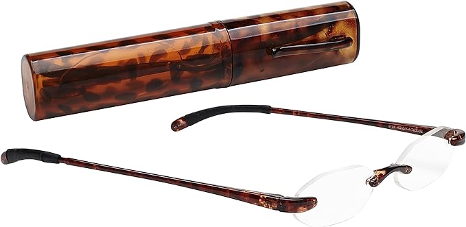 SAV Eyewear Unisex Flexi Lights Reading Glasses, 5000 Demi Brown +2.50 Power