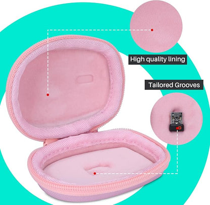 Lebakort Hard Case Compatible with Logitech MX Anywhere 3S Anywhere 3 Anywhere 2S Anywhere 2 Compact Performance Mouse (Rose Case)