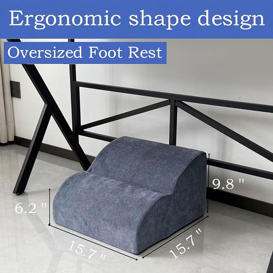 Foot Rest for Under Desk at Work.Multifunctional 3-Tier Foot Stool,with Washable Footrest.for Under Desk,Office Chair Gaming Chair & Sofa,Leg Elevation Pillow,Supports Posture-Light Blue