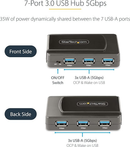 7 Port USB Hub USB 3.0 5Gbps