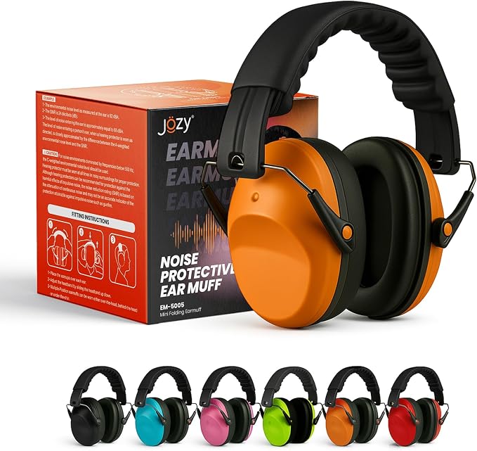 Jozy Noise Canceling Headphones for Kids, SNR 26dB Ear Protection for Autism, Sound Proof Sensory Muffs for Hearing, Concerts