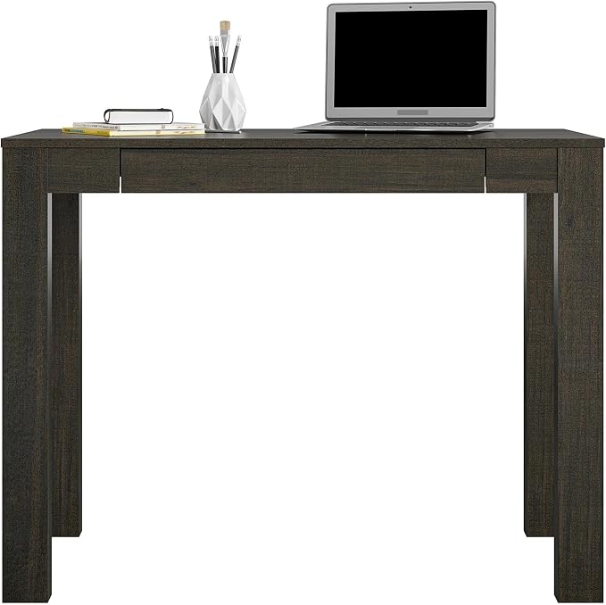 Office Desk Minimalist Desk with Storage Drawer Study Table for Laptop and Paperwork Home Office Furniture(Black)