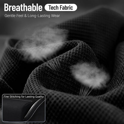 Big and Tall Gaming Chair Fabric with Pocket Spring Cushion, High Back Heavy Duty Gaming Chairs for Adults with Massage Lumbar Support, Ergonomic Computer Chair with Footrest for 400LBS Black