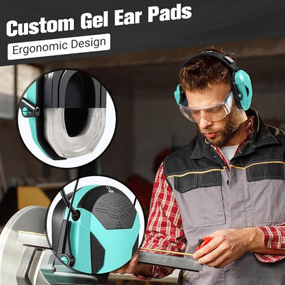 Electronic Shooting Ear Protection w/Gel Pads, 23dB NRR Active Noise Reduction & 3X Amplification Headset for Shooters