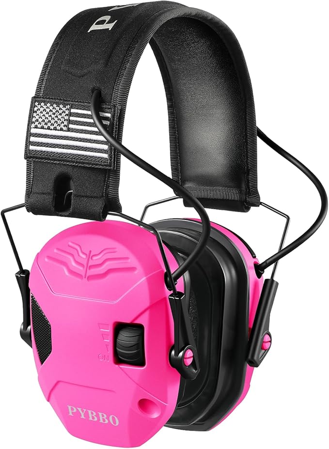 Electronic Shooting Ear Protection w/Gel Pads, 23dB NRR Active Noise Reduction & 3X Amplification Headset for Shooters