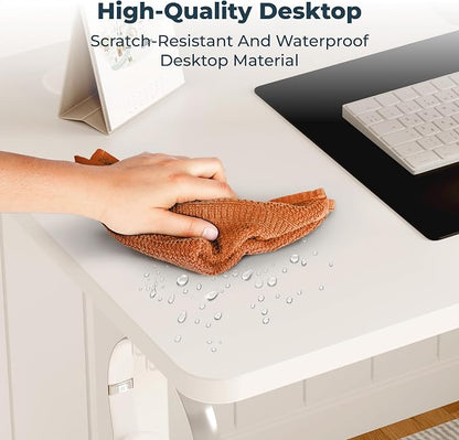 Adjustable Standing Desk, Large 79x31 Inches Standing Desk with Cable Management, Height Adjustable Home Office Computer Desk 2 Box Packaging with Memory Preset& Cup Holder, White