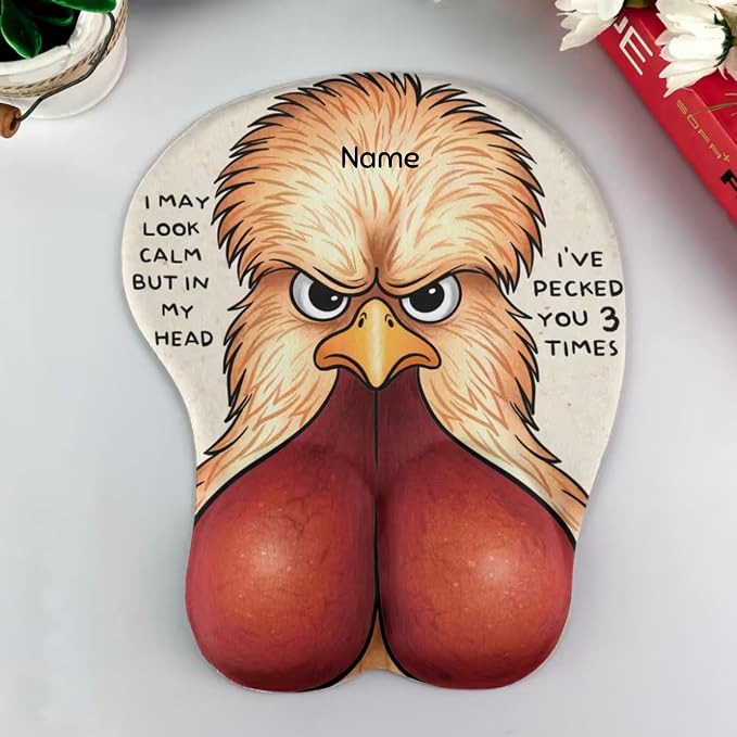 Custom Face Funny & Naughty Personalized Photo 3D Mouse Pad, Custom Face Sexy Body 3D Mouse Pads for Naughty Couple Funny Coworkers Troll, 3D Mouse Pads Adult Jokes Gifts for Couple Coworker Troll (4)