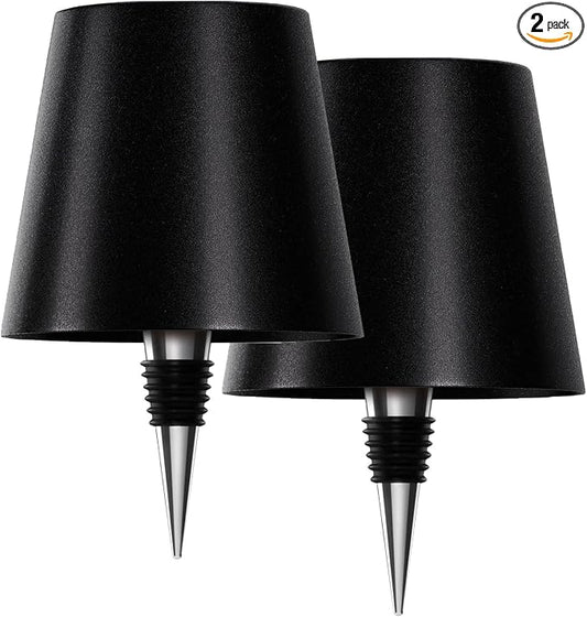2026 New Wireless Bottle Lamp,LED Bottle Lights for Liquor & Wine Bottles,Bottle Light with Dimmable(Black,2pcs)