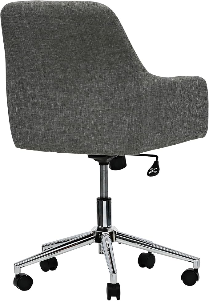Workspace by Alera Mid-Century Task Chair, Supports Up to 275 lb, 18.9" to 22.24" Seat Height, Gray Seat, Gray Back