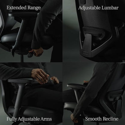 Branch Ergonomic Chair Pro - Mesh Office Chair with 14 Points of Adjustment - Height, Depth & Tilt Adjustable - 5D Armrests - Forward Tilt, Smooth Recline, and Lumbar Support - Shore