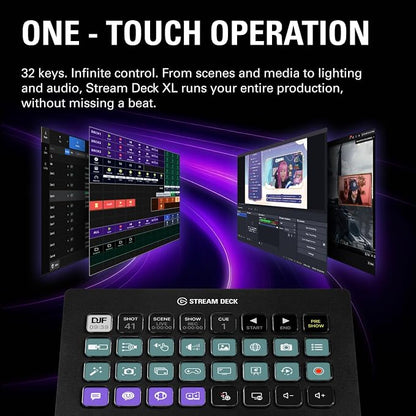 Elgato Stream Deck XL Advanced Studio Controller, 32 Keys | Instantly trigger unlimited actions, Powerful integrations, Visual feedback, Custom icon packs, Works with Mac and PC