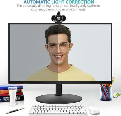 Akyta 1080P PC Webcam, Plug and Play USB C Camera with Microphone/Privacy Cover/Stand/Adapter & Wide Angle 110°, Web Camera for Desktop Computer PC Mac Video Calling/Zoom Conference