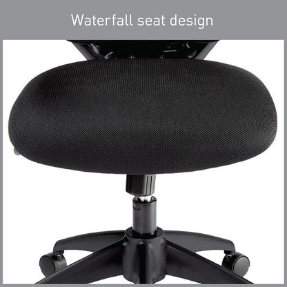Realspace® Calusa Mesh Mid-Back Chair, Black