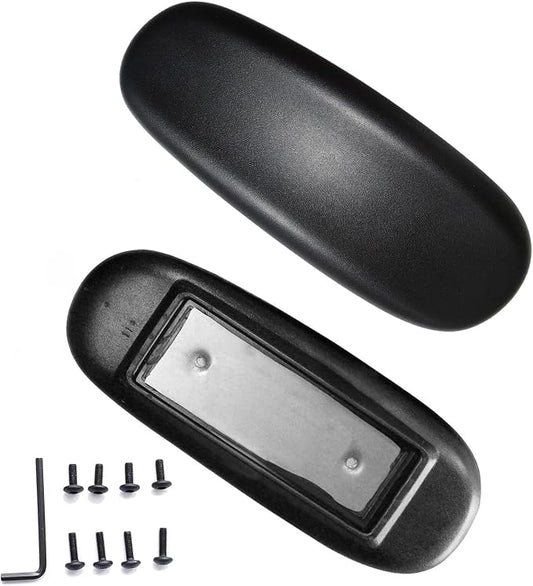 MySit Office Chair Armrest Replacement Arm Pads Univeral 4" Mounting Hole (Set of 2) Black