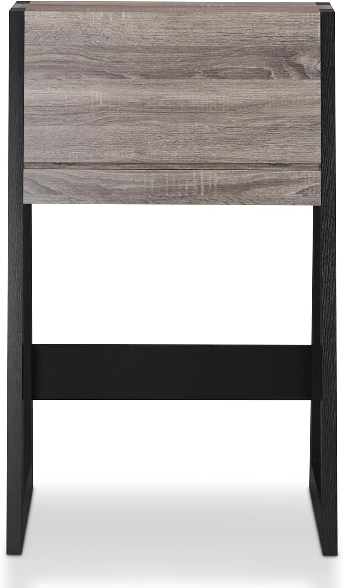 Furniture of America Thelos Drop-Down Surface Cabinet Storage, Computer Desk, Modern Simple Style Desk for Home Office, Study Student Writing Desk