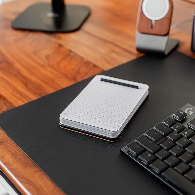 Unstoppable Tasks – 31 Blank Daily To-Do Cards with Aluminum Desk Card Holder, Minimalist Office Productivity To-Do Cards, Modern Desk Gift for Teams, Managers & Students (Black)