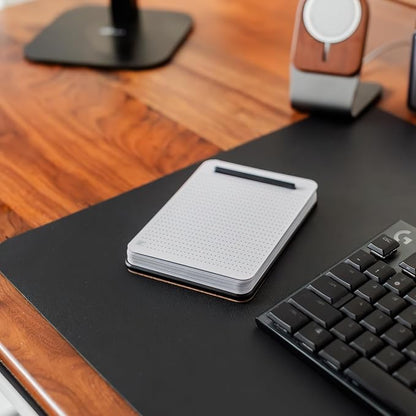 Unstoppable Tasks – 31 Blank Daily To-Do Cards with Aluminum Desk Card Holder, Minimalist Office Productivity To-Do Cards, Modern Desk Gift for Teams, Managers & Students (Black)