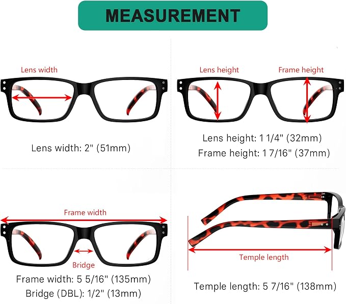 Eyekepper Vintage Reading Glasses for Men - 5 Pack Spring Hinges Classic Readers - Black Frame with Tortoie Arms +1.75
