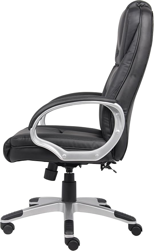 Boss Black No Tools Required Executive Leather Chair