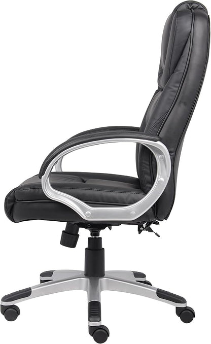 Boss Black No Tools Required Executive Leather Chair