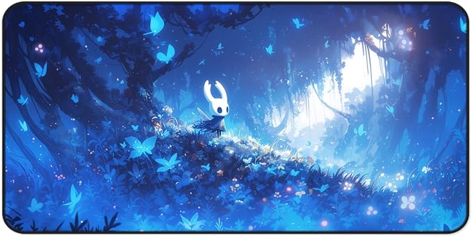 Hollow Knight Inspired Fanart Gaming Mouse Pad, Home Office Desk mat, Cozy Gamer Mouse Pad – Large 31x15.5 Inch, Non-Slip Neoprene, Indie Game & Hollow Knight Aesthetic Office Desk mat (Large)