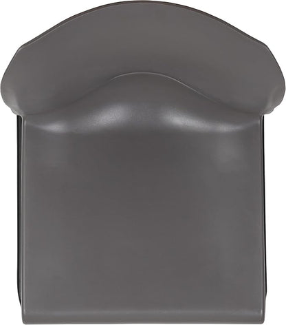 Flash Furniture HERCULES Series 880 lb. Capacity Gray Full Back Contoured Stack Chair with Black Powder Coated Sled Base