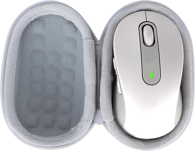 Lebakort Storage Case Compatible with Logitech Signature M650 / M550 Mouse (Off White Case)