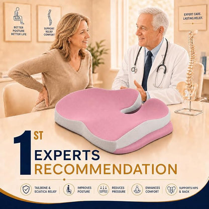 Seat Cushions for Office Chairs Wheelchair Cushion for Long Sitting Back Pain，Memory Foam Seat Car Computer Desk Chair Cushion，Coccyx Cushion for Tailbone Pain Relief Cushion Office Chair Butt Pillow