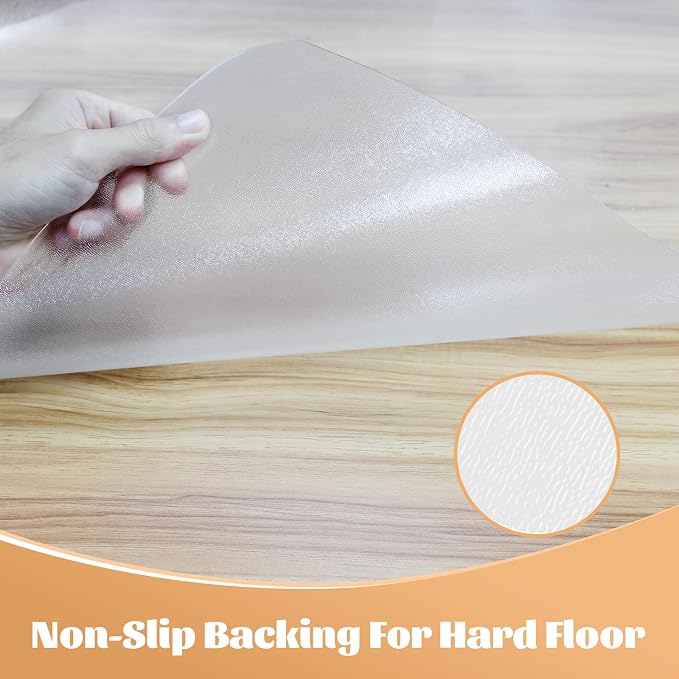 KMAT Office Chair Mat,Easy Glide Hard Wood Tile Floor Mats,Chair Mat for Home Office Rolling Chair,Heavy Duty Floor Protector -Anti-Slip-45 x53 Rectangular