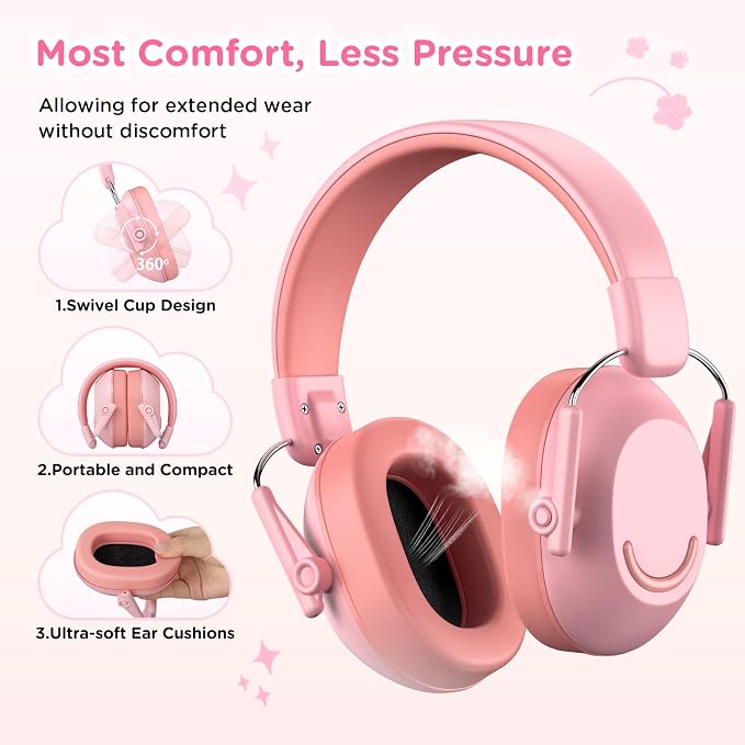 Link Dream Ear Protection Ear Muffs for Kids Toddler Noise Cancelling Reduction SNR 30dB for Show, Concert, Events, Fireworks