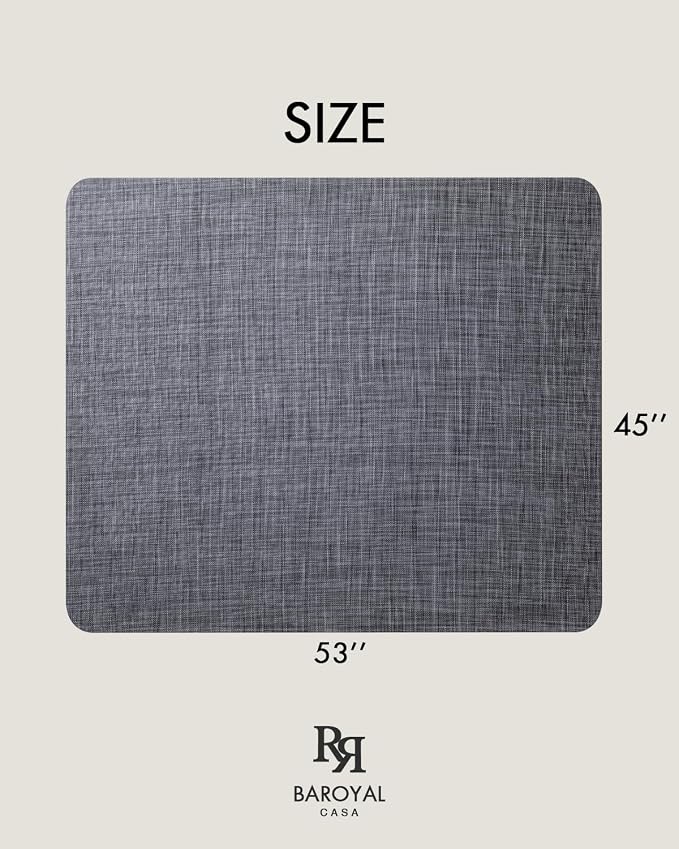 Baroyal Office Chair Mat for Hardwood Floor Under Desk Computer Rolling Chair Mat for Wood/Tile Floor Non-Slip Heavy Duty Desk Rug PVC Plastic Hard Floor Protector 45"x 53" (Cool Grey)