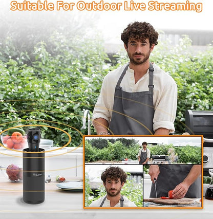 TOUCAN 360-Degree Video Conference Camera, 1080p HD Webcam with 4 Noise Reduction Mics, Speaker, AI Tracking, Works with Zoom, Google Voice, Microsoft Teams and More, for PC/Mac/Tablet