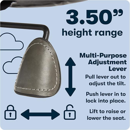 Serta Conway Big & Tall Executive Office Chair, Ergonomic High-Back with Adjustable Lumbar, Semi Plush Cushion and Body Pillows, Padded Armrests, Wooden Swivel Base, Bonded Leather, Gray