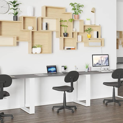 Flash Furniture Kimberly Modern Commercial Grade Desk Industrial Style Computer Desk Sturdy Home Office Desk - 55" Length (Rustic Gray)