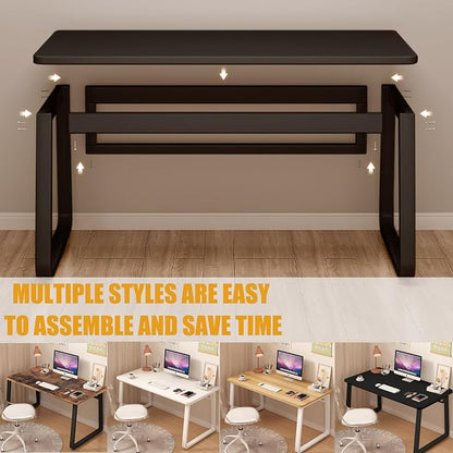 Modern Desk 39.4 Inch Computer Table Simple Style Office Writing Desk Industrial