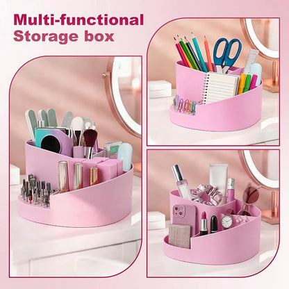 ANGNYA Nail Drill Holder with 7 Compartments & 18 Holes Nail Drill Bit Holder, Professional Nail Desk Storage Organizer Box Case for Nail Station, Salon and Home Use
