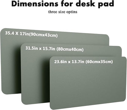 YSAGi Double-Sided Desk Pad, 23.6"x13.7"Leather Desk Mat, Eco Cork Desk Pad Protector,Large Mouse Pad,Waterproof Desk Blotter for Office/Home(Jungle Green)