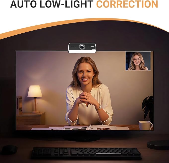 Webcam for PC,HD 1080P USB Plug-and-Play Computer Web Camera, HighDefinition Webcam for Desktop Laptop,Ideal for Online Class, Video ConferenceLive Streaming & Gaming