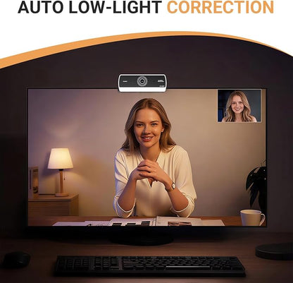 Webcam for PC,HD 1080P USB Plug-and-Play Computer Web Camera, HighDefinition Webcam for Desktop Laptop,Ideal for Online Class, Video ConferenceLive Streaming & Gaming