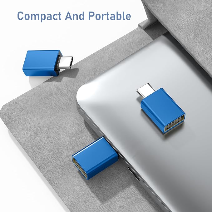Basesailor USB C to USB Adapter 3Pack,USBC Male to USBA 3.0 Female OTG Adapter,Type C Thunderbolt 5 4 3 Converter for iPhone 17 17e 16 Max,MacBook Pro Air,Mac,iPad,Microsoft Surface,Samsung Galaxy S26