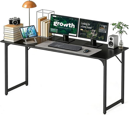 BestOffice Computer Desk,Home Office Desk, Modern Simple Style for Home Office Study Writing (Black, 55 Inch)