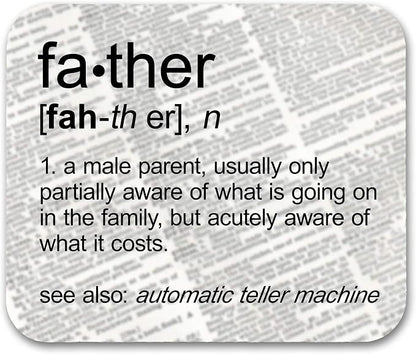 Father Definition Funny Computer Mouse Pad by Neurons Not Included