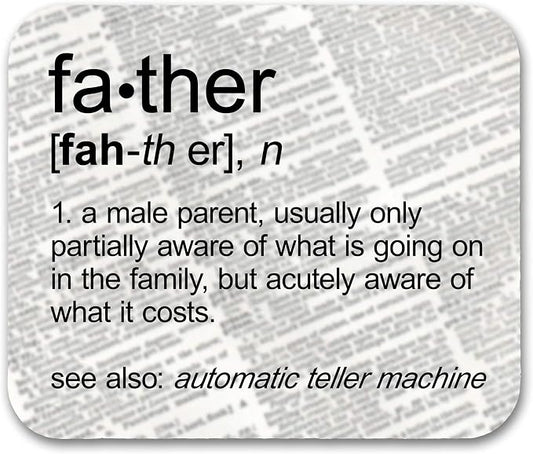 Father Definition Funny Computer Mouse Pad by Neurons Not Included
